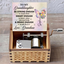Load image into Gallery viewer, Personalized Wooden Music Box for Granddaughter Custom Gift
