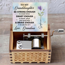 Load image into Gallery viewer, Personalized Music Box for Granddaughter Purple Flower Butterfly Gift
