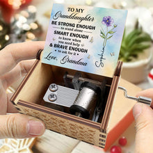 Load image into Gallery viewer, Personalized Music Box for Granddaughter Purple Flower Butterfly Gift
