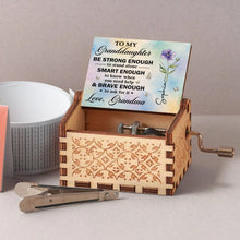 Load image into Gallery viewer, Personalized Music Box for Granddaughter Purple Flower Butterfly Gift

