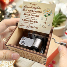 Load image into Gallery viewer, Personalized Wooden Music Box Custom Birth Month Flower Gift for Granddaughter
