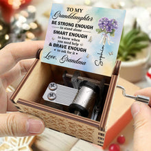 Load image into Gallery viewer, Personalized Wooden Music Box Custom Name Gift for Granddaughter

