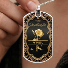 Load image into Gallery viewer, Personalized Dog Tag Necklace Custom for Granddaughter Gift
