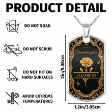 Load image into Gallery viewer, Personalized Dog Tag Necklace Custom for Granddaughter Gift
