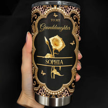 Load image into Gallery viewer, Personalized 20oz Stainless Steel Tumbler for Granddaughter - Birth Month Flower Design
