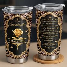 Load image into Gallery viewer, Personalized 20oz Stainless Steel Tumbler for Granddaughter - Birth Month Flower Design
