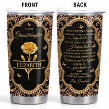 Load image into Gallery viewer, Personalized 20oz Stainless Steel Tumbler for Granddaughter - Birth Month Flower Design
