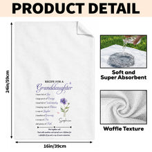 Load image into Gallery viewer, Personalized Kitchen Towel with Birth Month Flower Gift for Granddaughter
