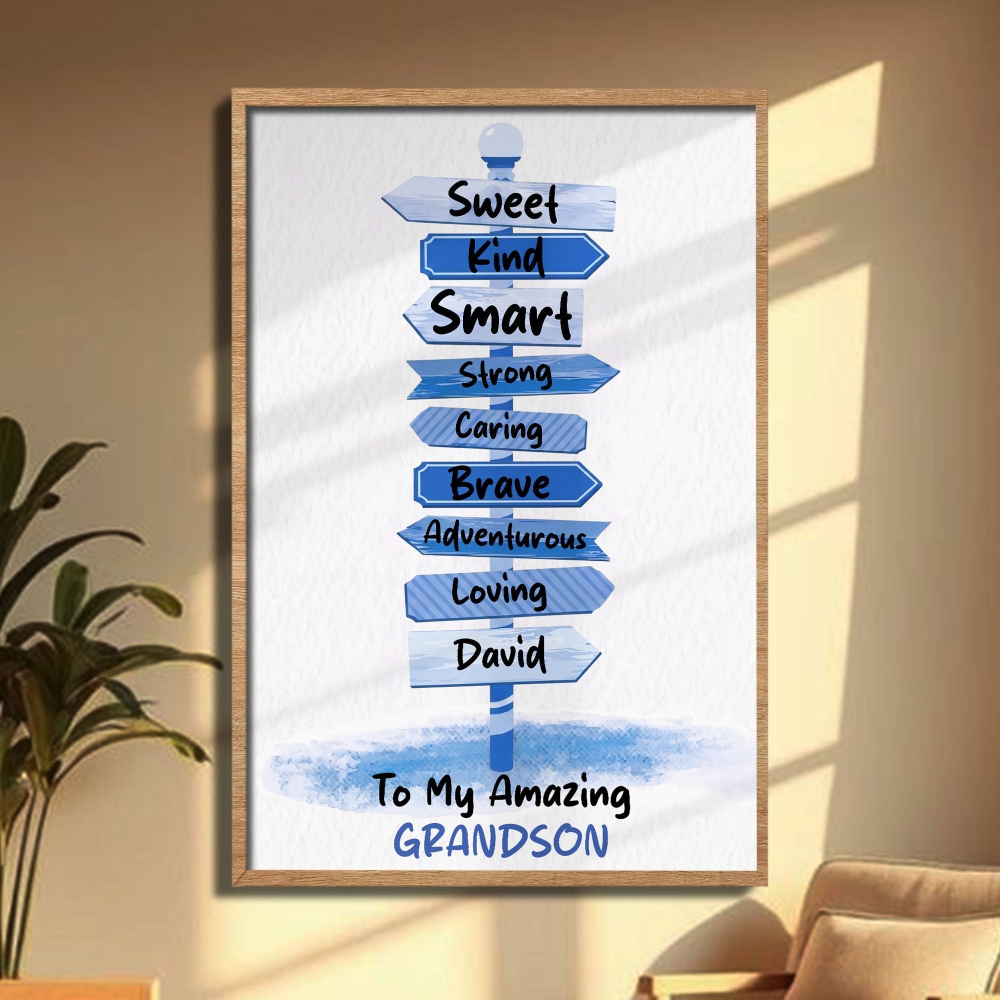 Personalized Custom Vertical Poster Gift for Granddaughter