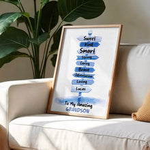 Load image into Gallery viewer, Personalized Custom Vertical Poster Gift for Granddaughter
