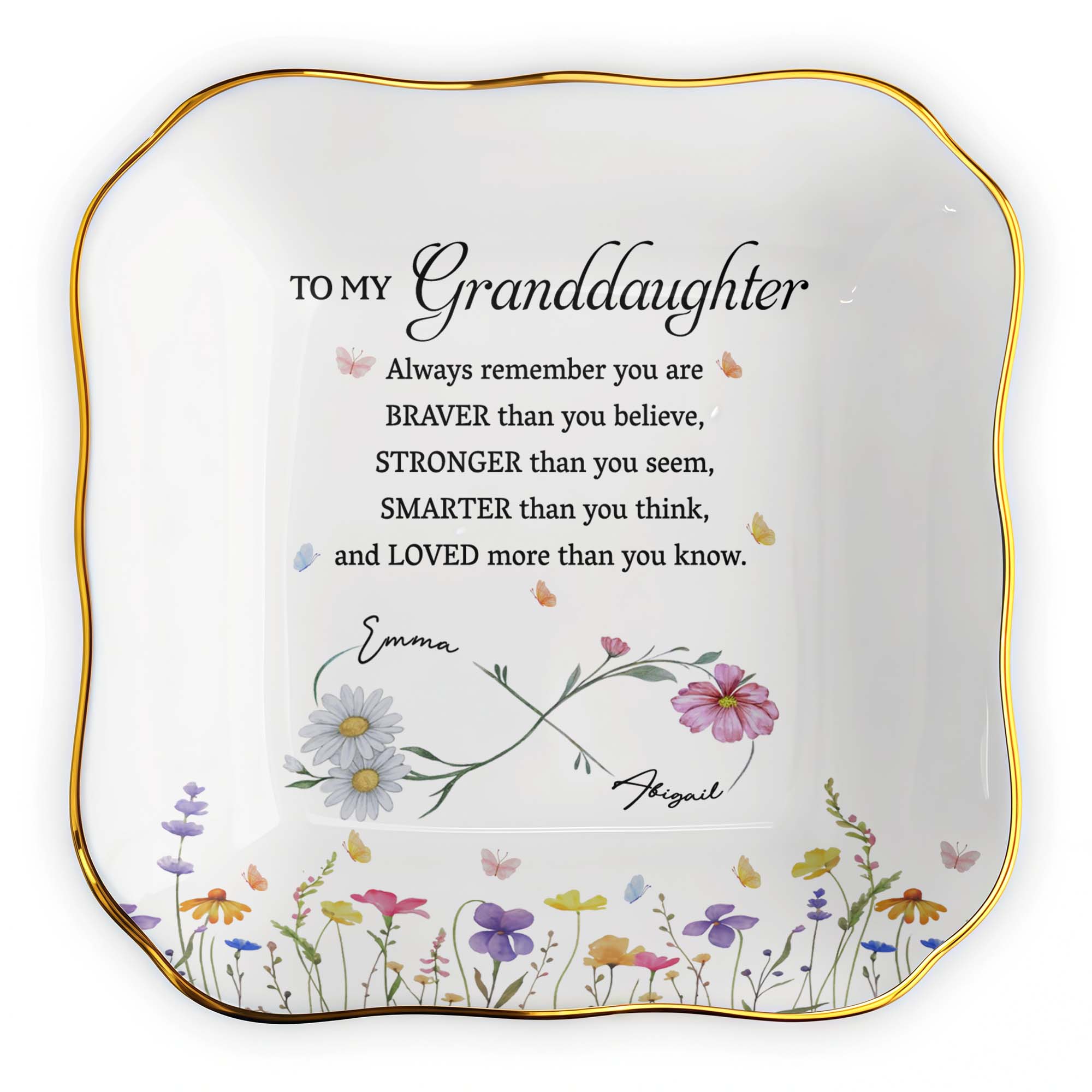 Personalized Jewelry Dish Custom Name Gift for Granddaughter