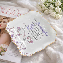 Load image into Gallery viewer, Personalized Lace Jewelry Dish Custom Name Gift for Granddaughter
