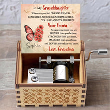 Load image into Gallery viewer, Personalized Wooden Music Box Custom Gift for Granddaughter
