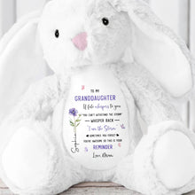 Load image into Gallery viewer, Personalized Stuffed Bunny Custom Name Gift for Granddaughter
