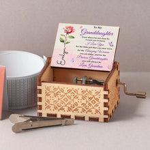 Load image into Gallery viewer, Personalized Wooden Music Box Custom Tune for Granddaughter Gift
