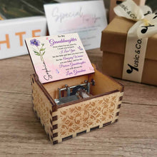 Load image into Gallery viewer, Personalized Wooden Music Box Custom Tune for Granddaughter Gift
