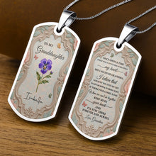 Load image into Gallery viewer, Personalized Custom Dog Tag Necklace for Granddaughter - Graduation Gift
