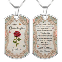 Load image into Gallery viewer, Personalized Custom Dog Tag Necklace for Granddaughter - Graduation Gift

