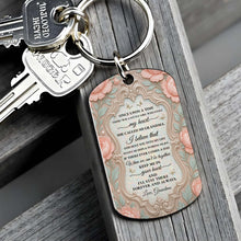 Load image into Gallery viewer, Personalized Stainless Steel Keychain for Granddaughter with Butterfly and Pink Flowers
