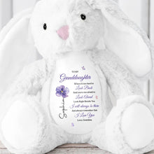 Load image into Gallery viewer, Personalized Stuffed Bunny Custom Name Gift for Granddaughter
