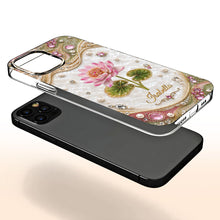 Load image into Gallery viewer, Personalized Clear Phone Case Custom Lotus Flower Gift for Mom
