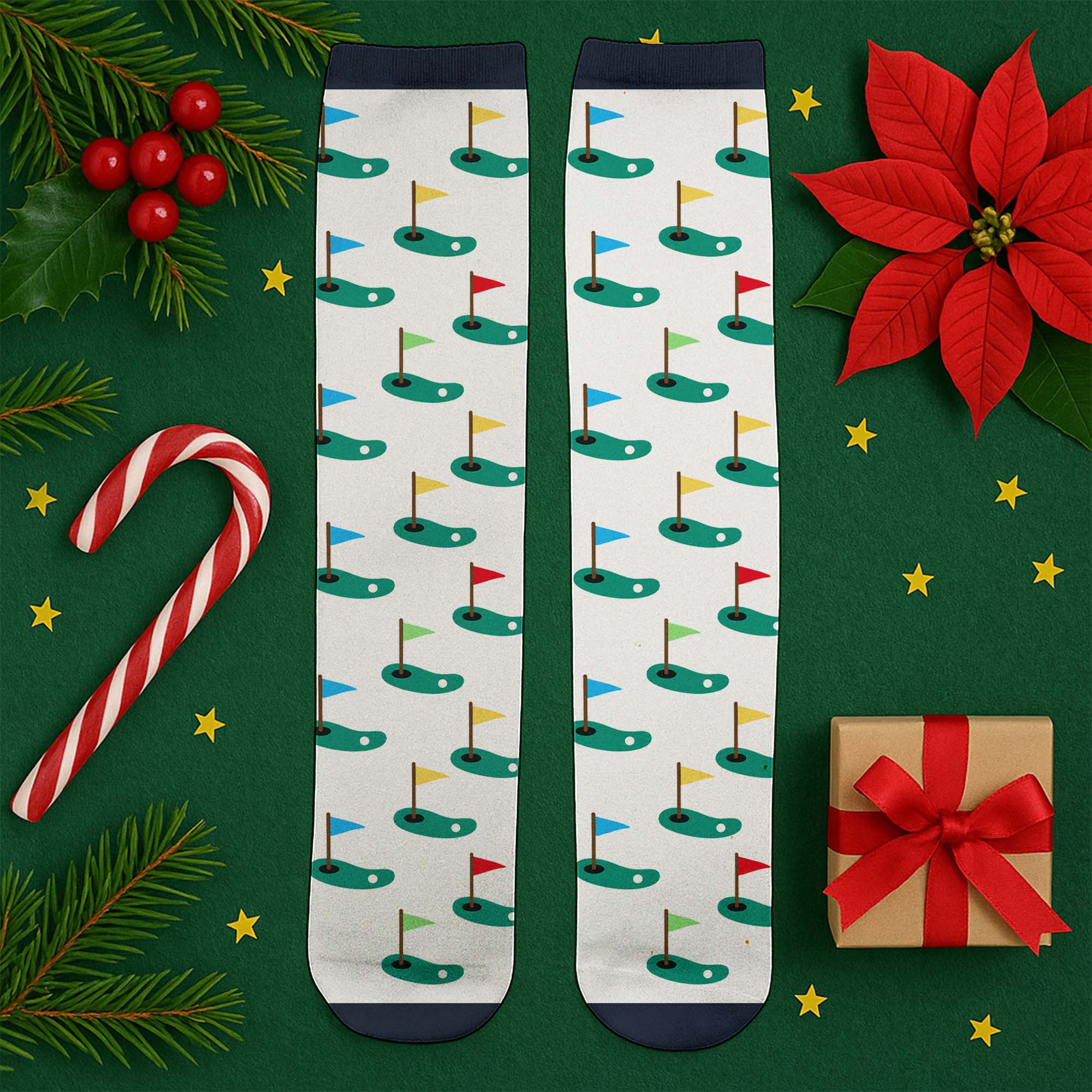 Personalized Golf Socks Custom Name Gift for Dad or Golfer