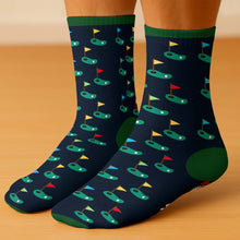 Load image into Gallery viewer, Personalized Golf Socks Custom Name Gift for Dad or Golfer

