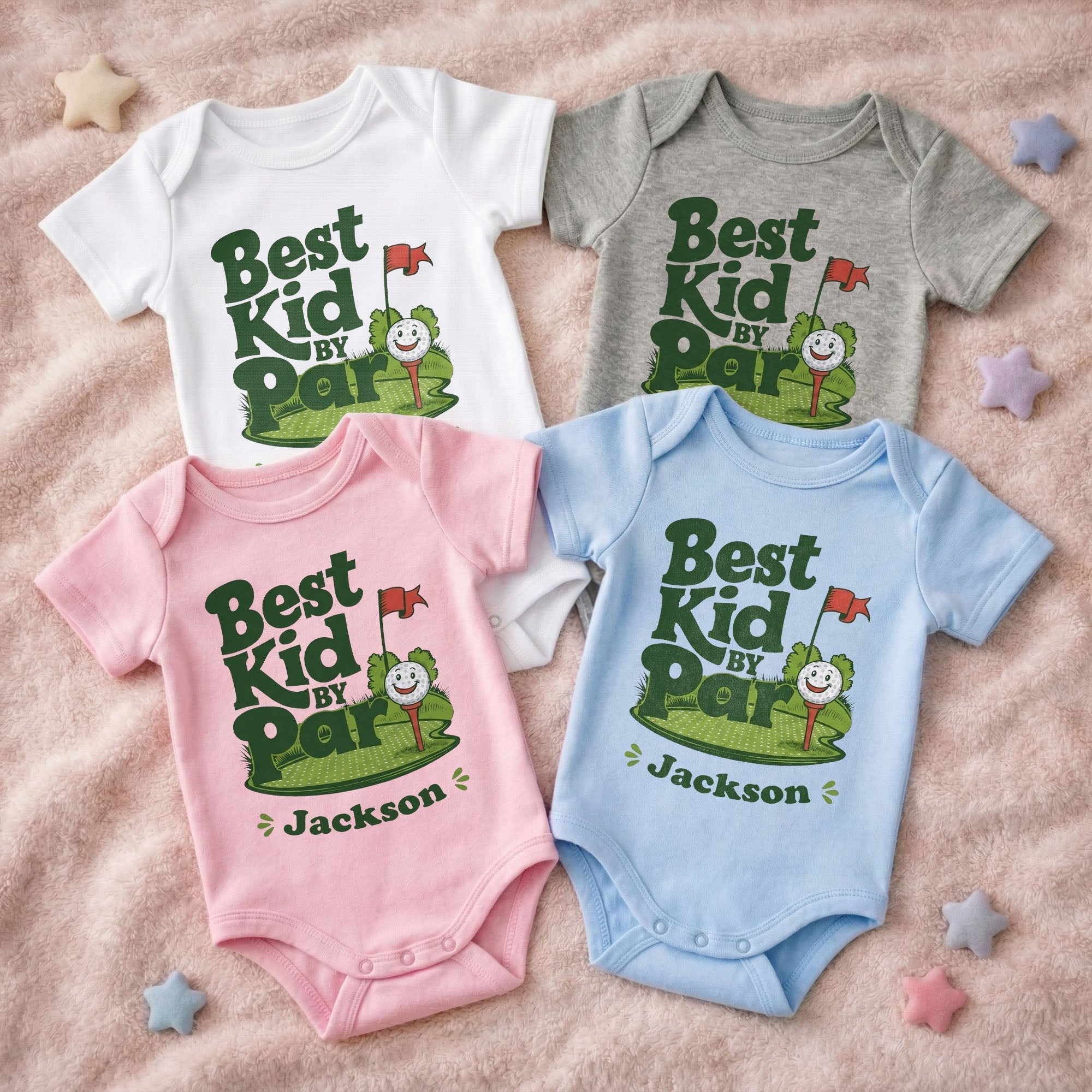Personalized Custom Baby Onesie Best Kid By Par Gift for Golf Lovers