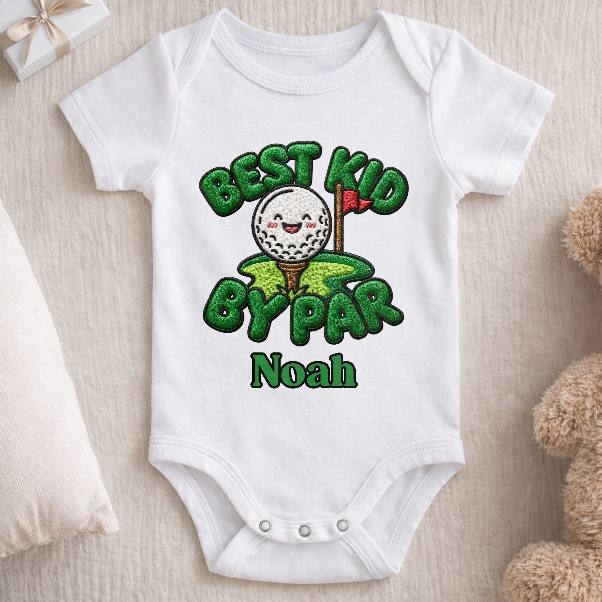 Personalized Baby Onesie Custom Name Golf Design Gift for Kids
