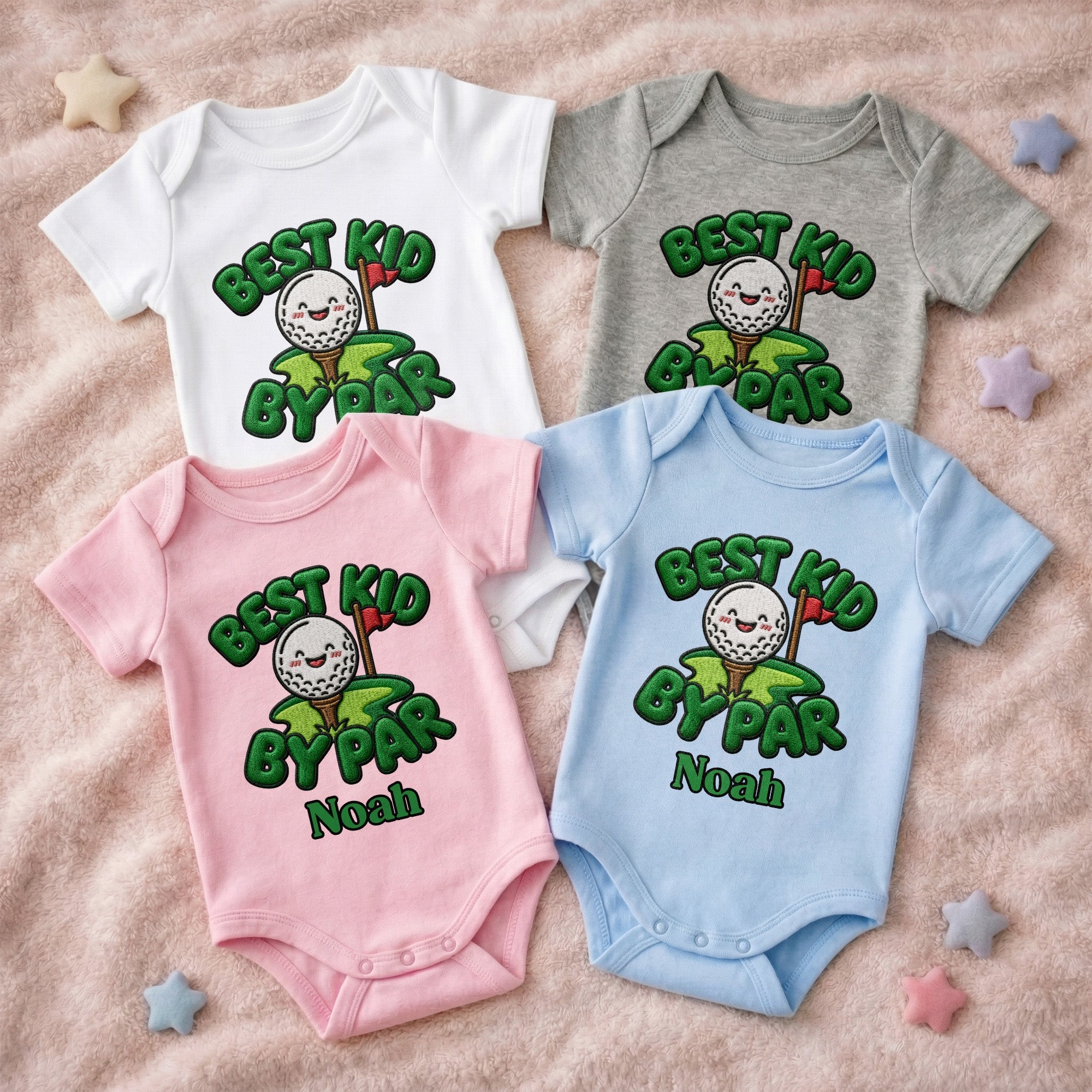 Personalized Baby Onesie Custom Name Golf Design Gift for Kids