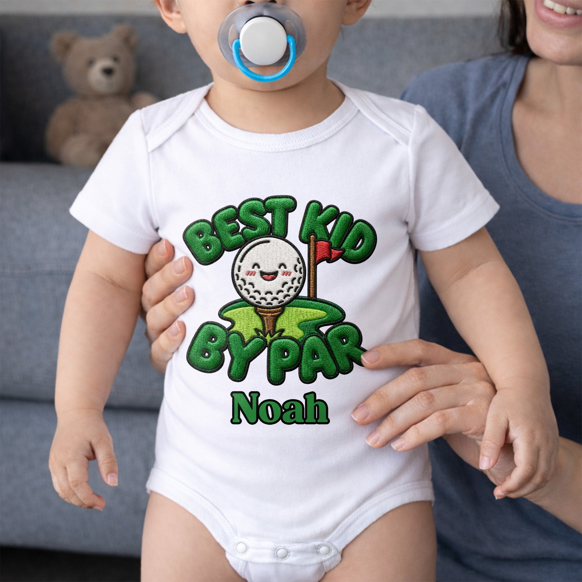 Personalized Baby Onesie Custom Name Golf Design Gift for Kids