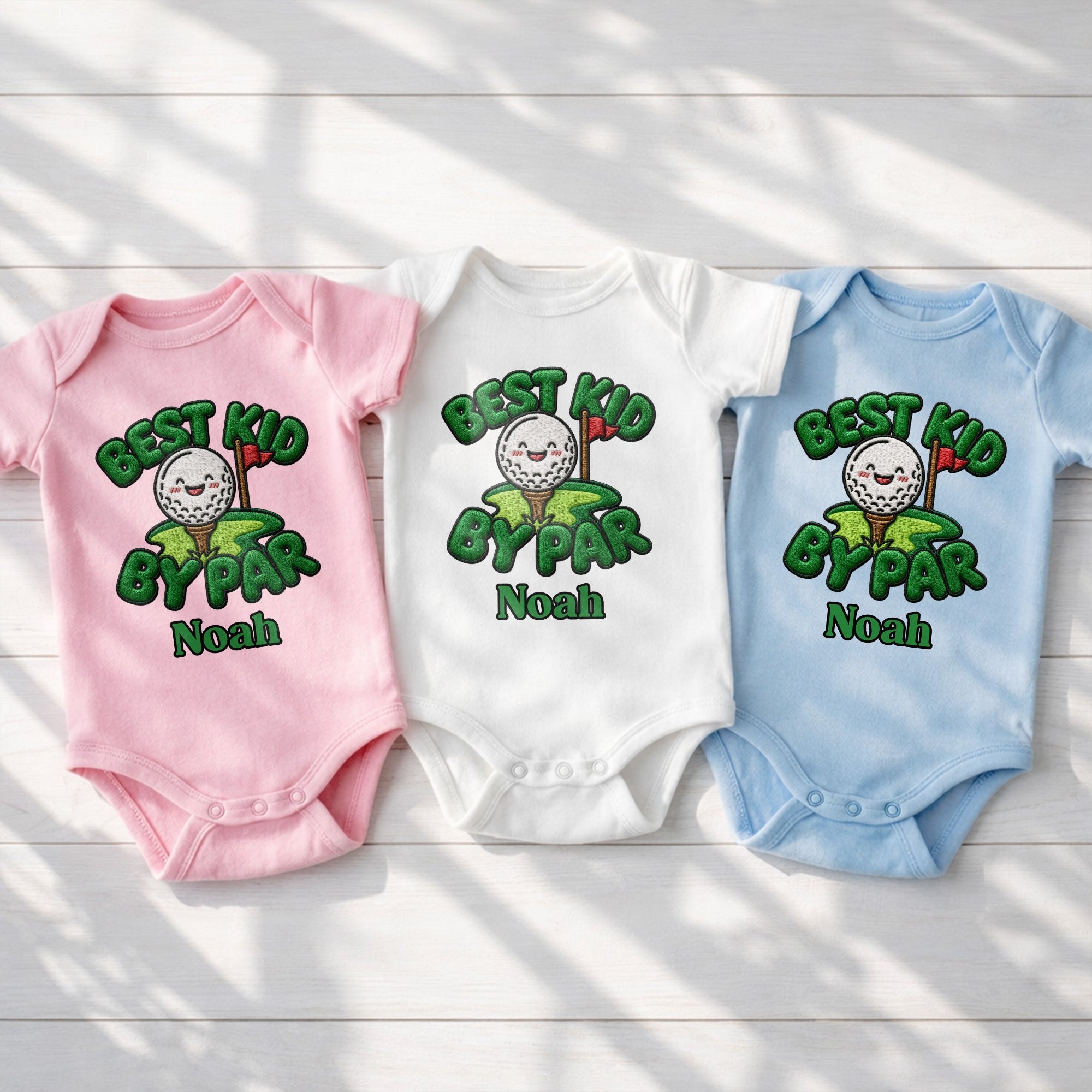 Personalized Baby Onesie Custom Name Golf Design Gift for Kids