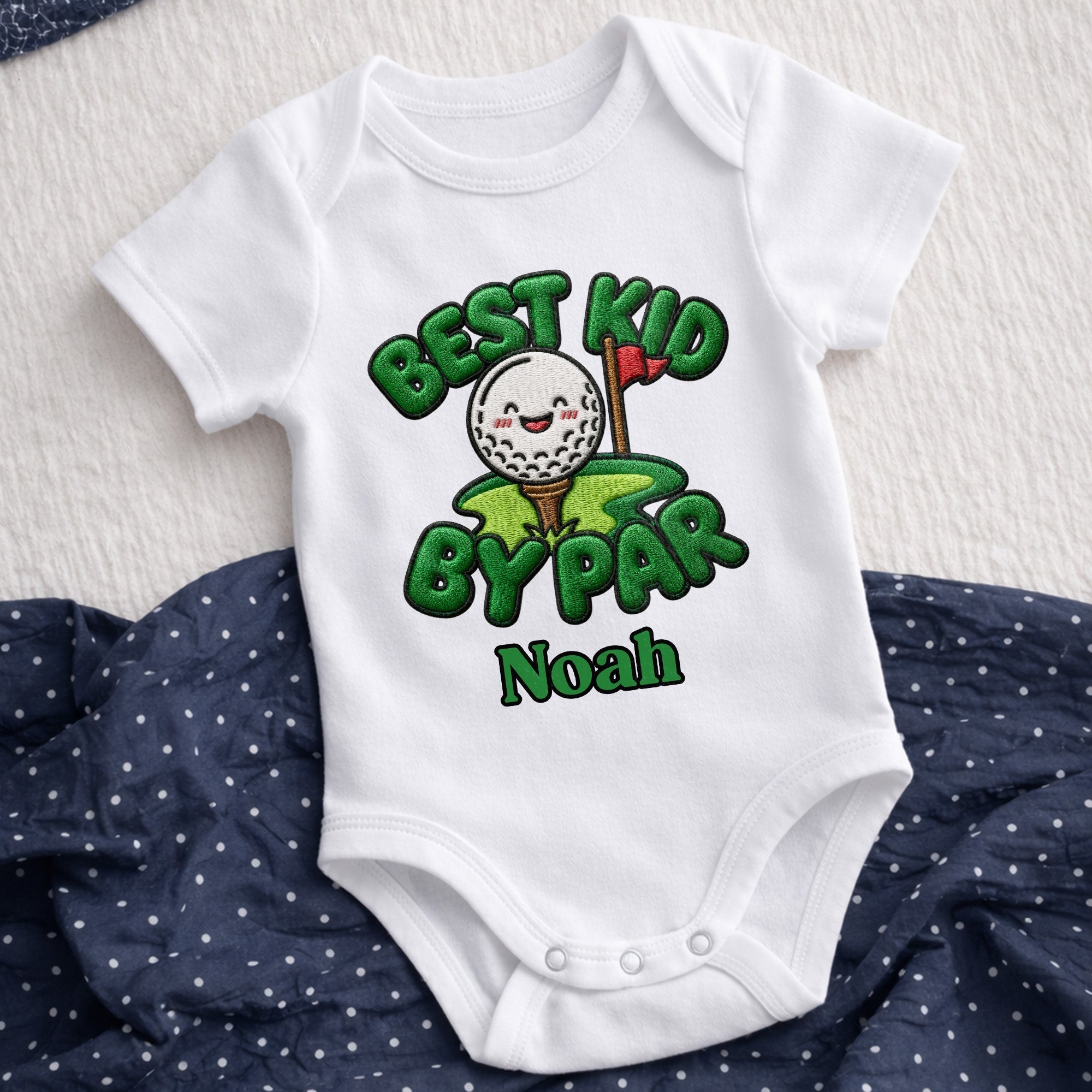 Personalized Baby Onesie Custom Name Golf Design Gift for Kids