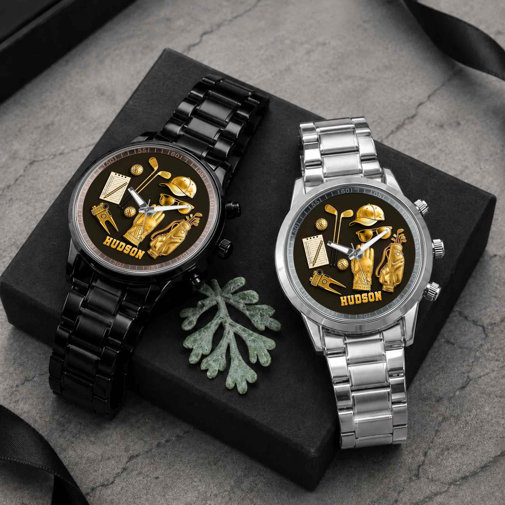 Personalized Custom Men's Watch for Golf Lovers | Golf Gift