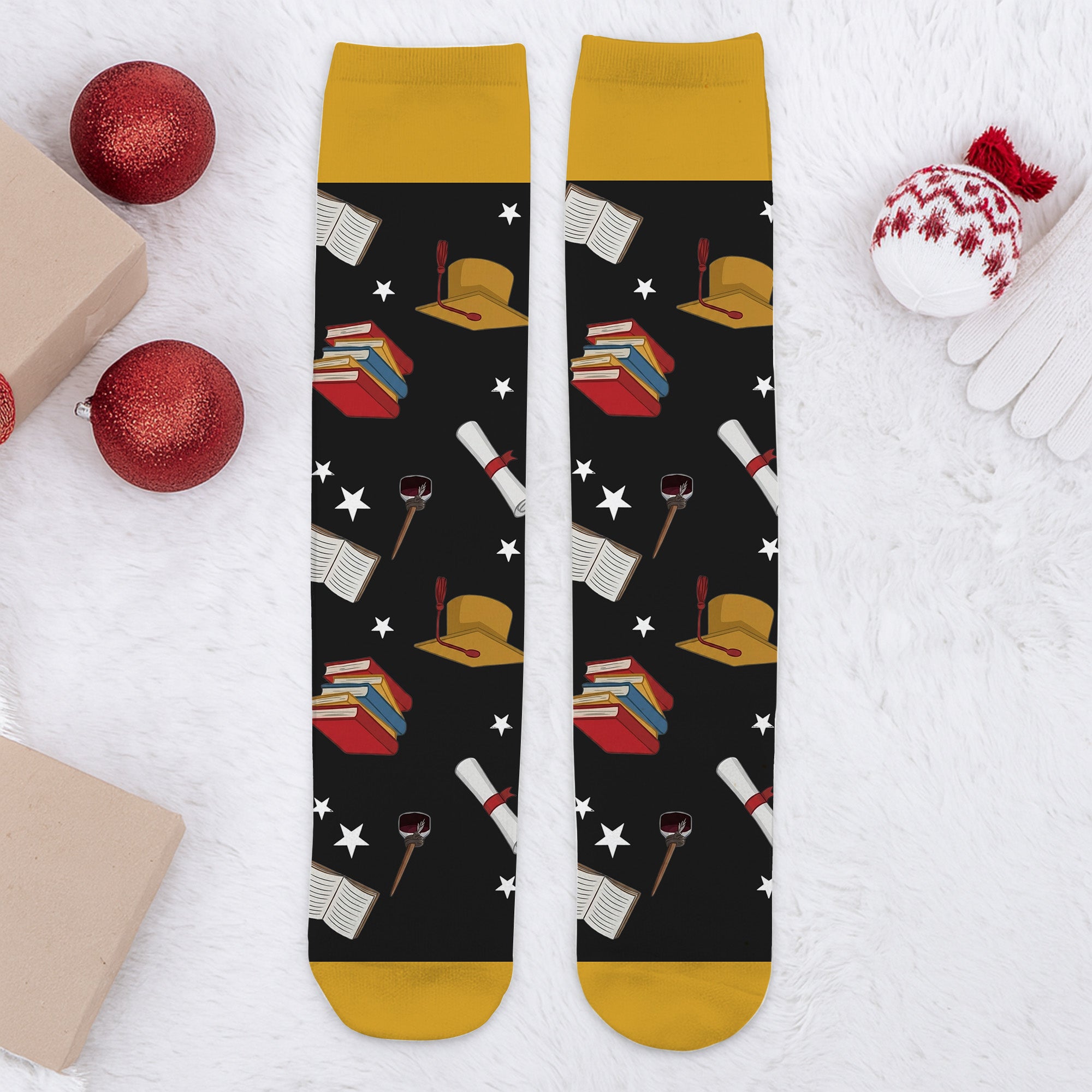 Personalized Graduation Crew Socks Custom Name Gift for Her