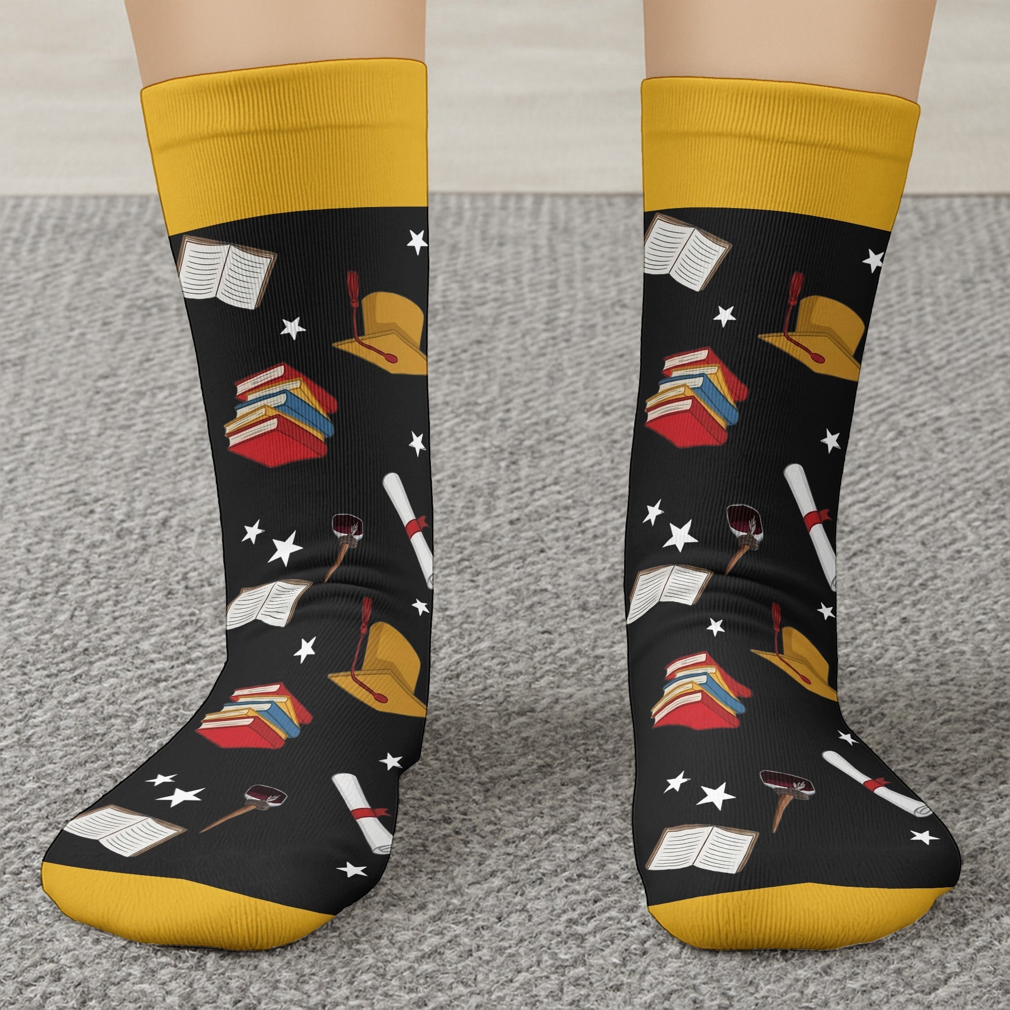 Personalized Graduation Crew Socks Custom Name Gift for Her