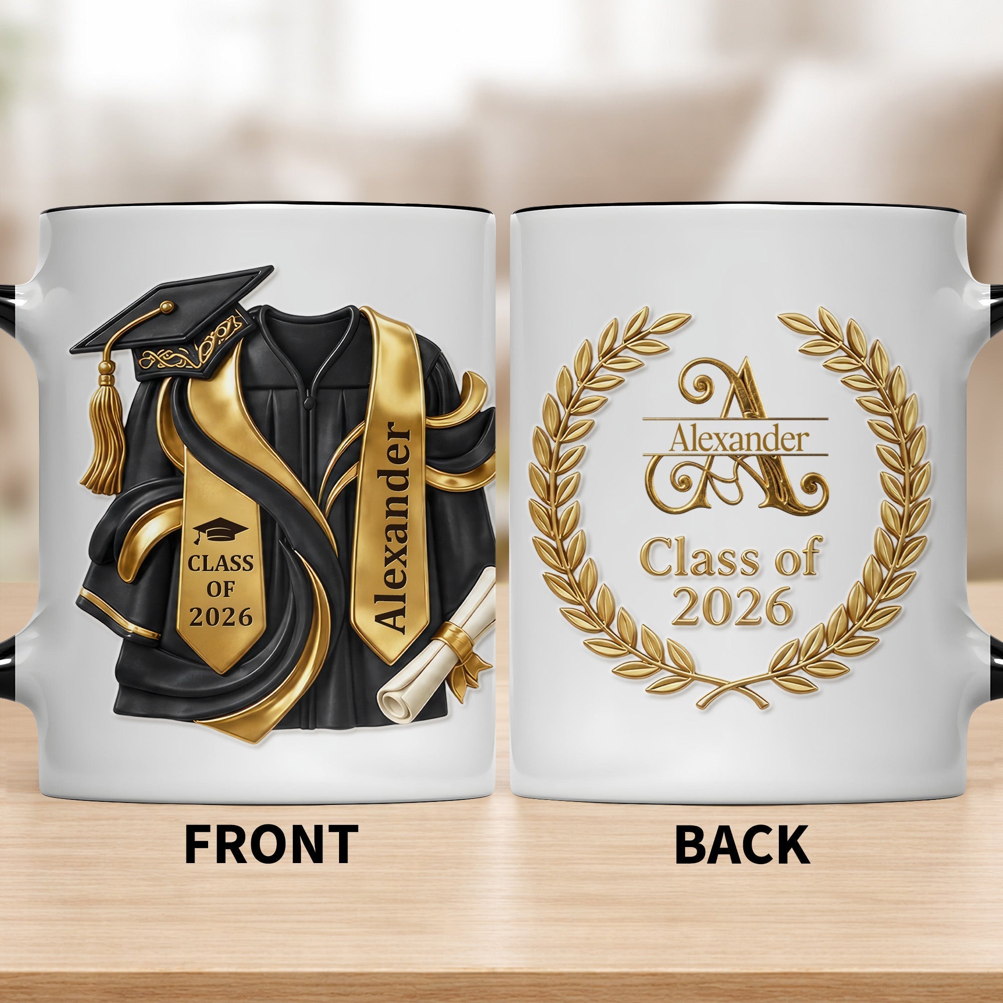 Personalized Custom Graduation Accent Mug Gift for Graduates