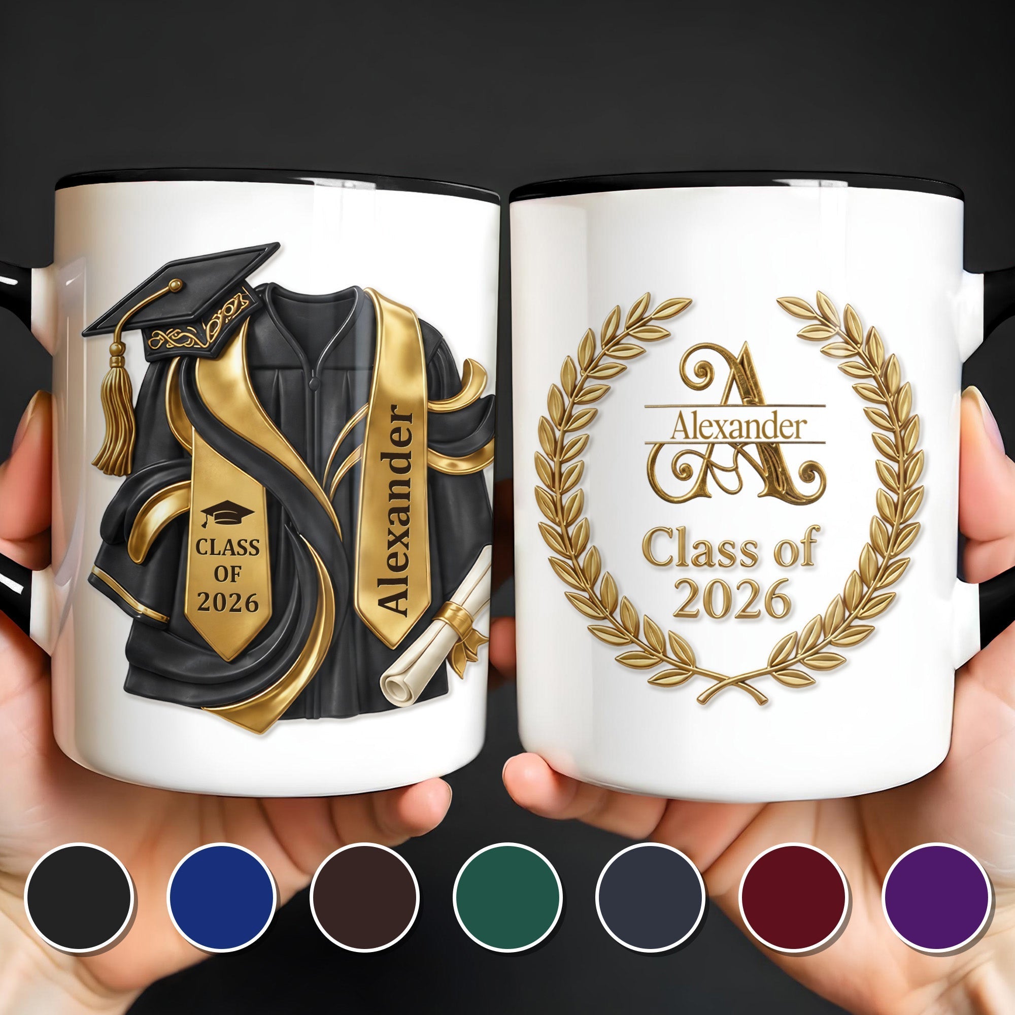 Personalized Custom Graduation Accent Mug Gift for Graduates