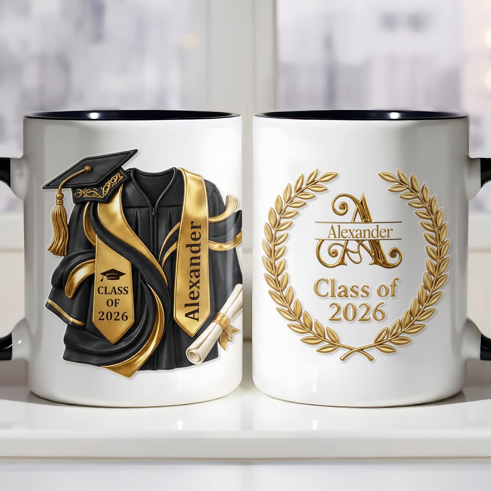 Personalized Custom Graduation Accent Mug Gift for Graduates