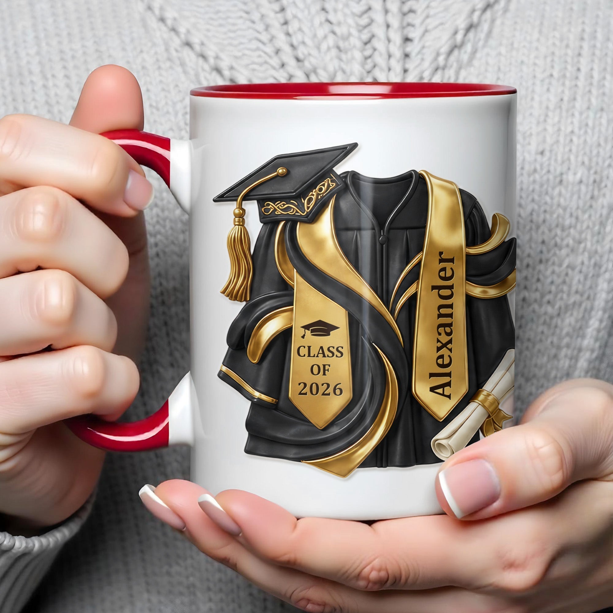 Personalized Custom Graduation Accent Mug Gift for Graduates