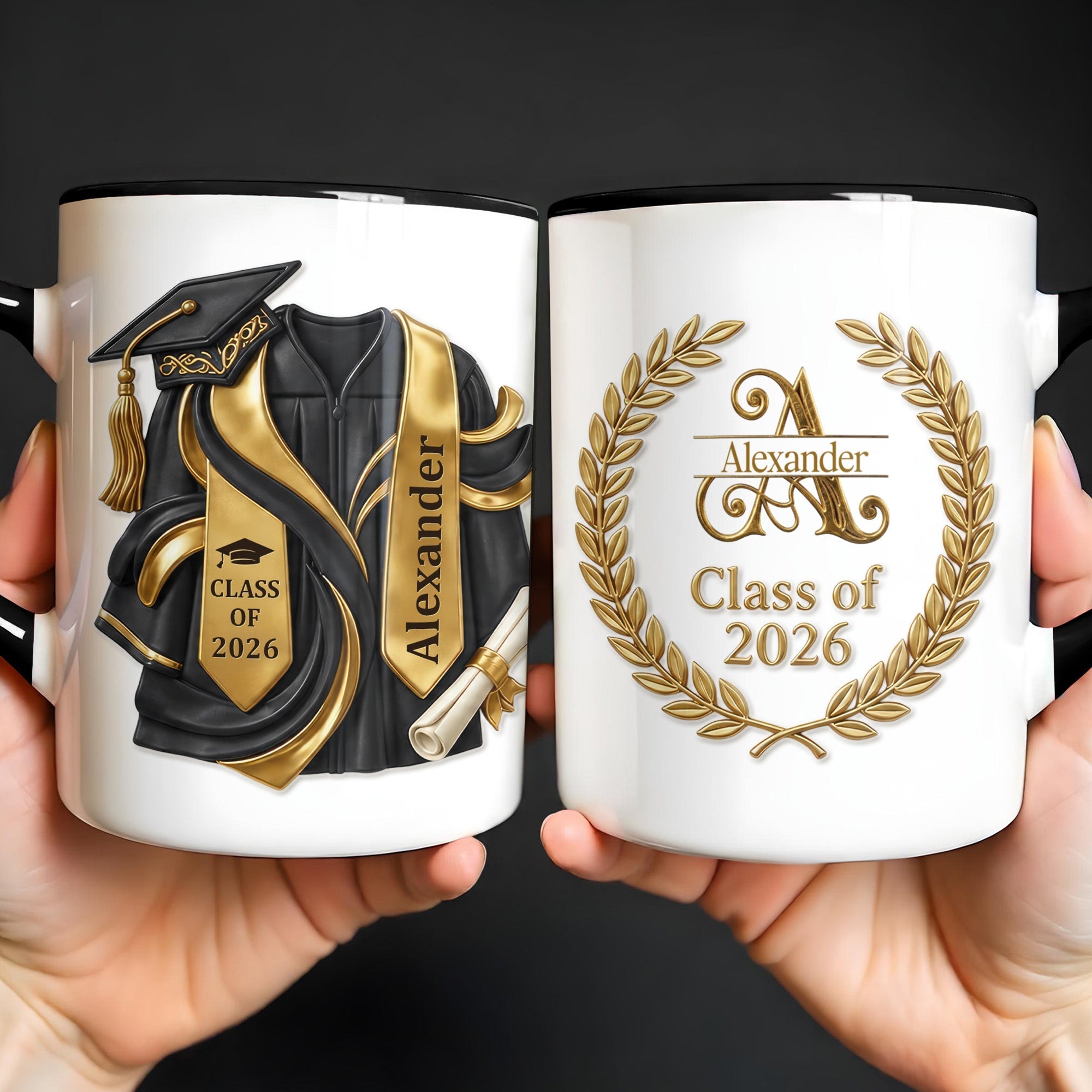Personalized Custom Graduation Accent Mug Gift for Graduates