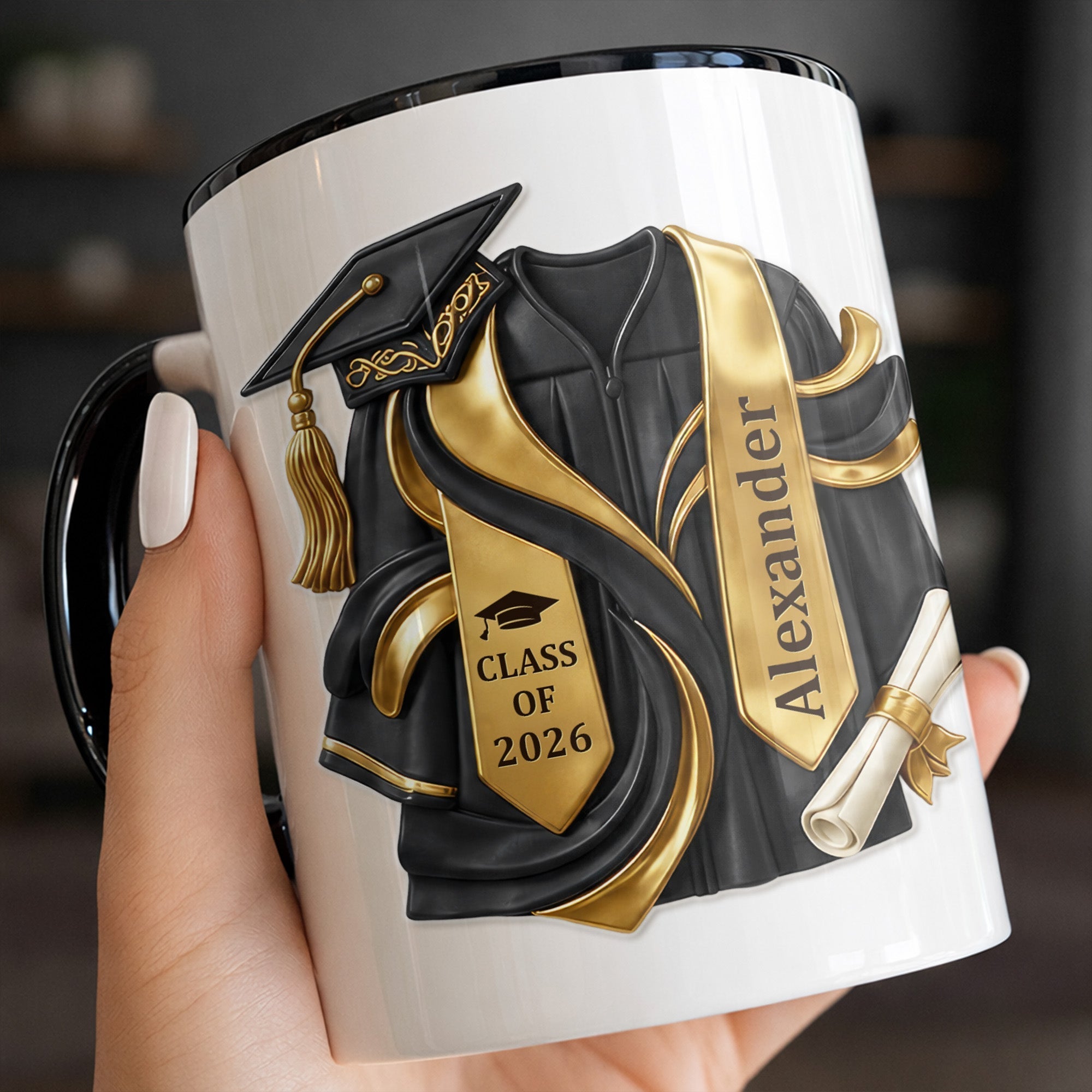 Personalized Custom Graduation Accent Mug Gift for Graduates