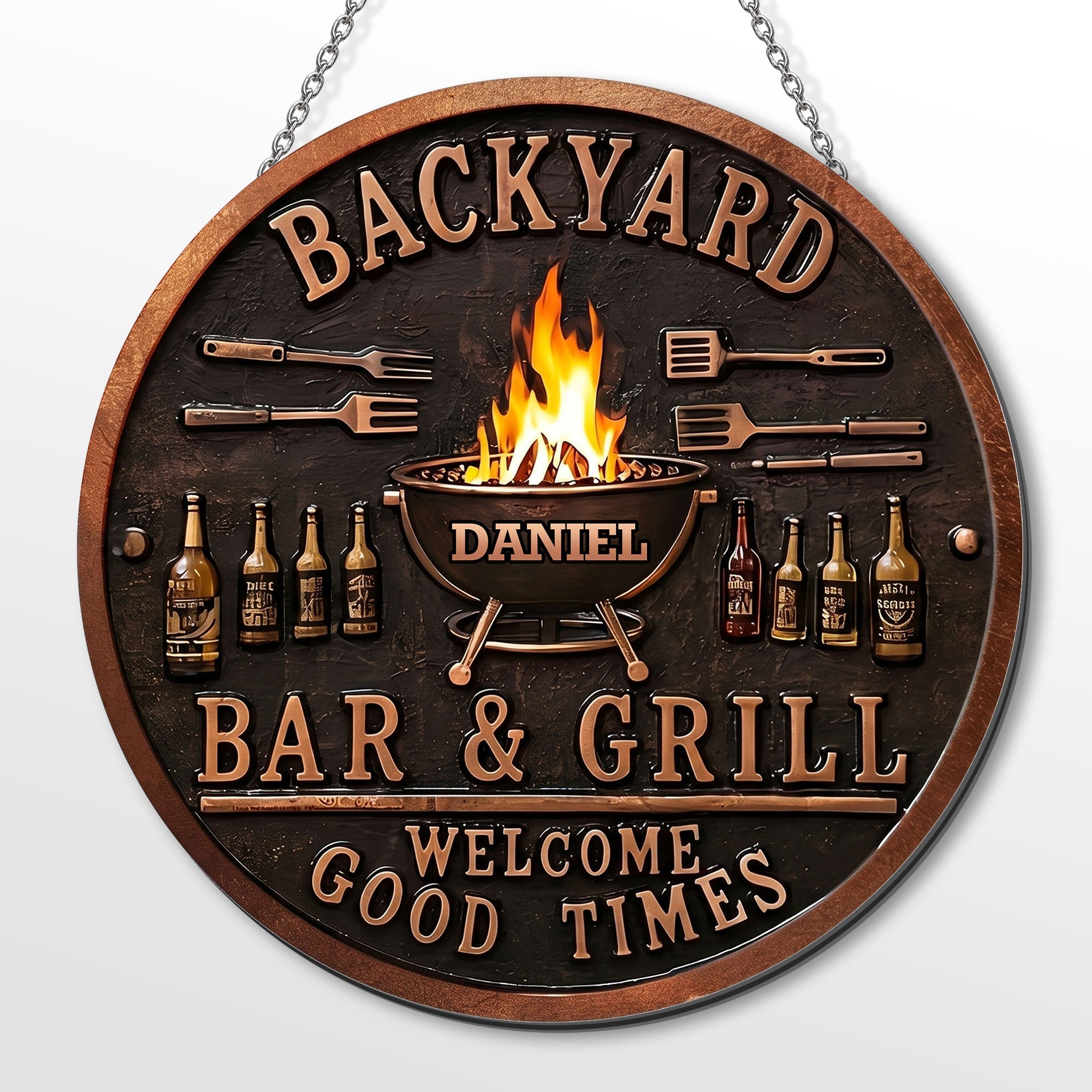 Personalized Metal Sign Custom Name Bar Grill Décor Gift