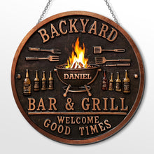 Load image into Gallery viewer, Personalized Metal Sign Custom Name Bar Grill Décor Gift
