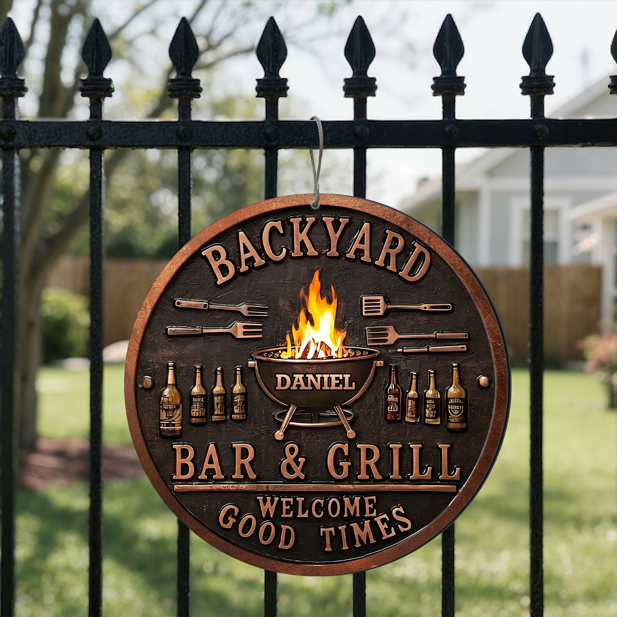 Personalized Metal Sign Custom Name Bar Grill Décor Gift