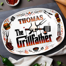 Load image into Gallery viewer, Personalized Custom Plate Gift for Dad BBQ Enthusiast
