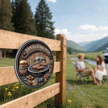 Load image into Gallery viewer, Personalized BBQ Area Metal Sign Custom Name Gift for Dad
