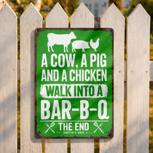 Load image into Gallery viewer, Personalized BBQ Metal Sign Custom Name Gift for Dad
