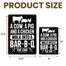 Load image into Gallery viewer, Personalized BBQ Metal Sign Custom Name Gift for Dad
