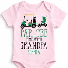 Load image into Gallery viewer, Personalized Golf Cart Baby Onesie Custom Gift for Grandpa
